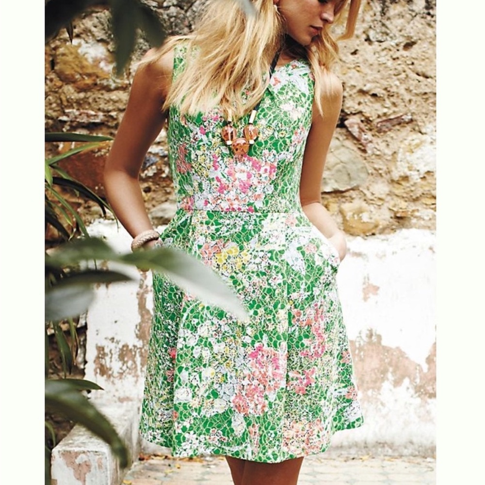 Maeve green lace dress - EUC